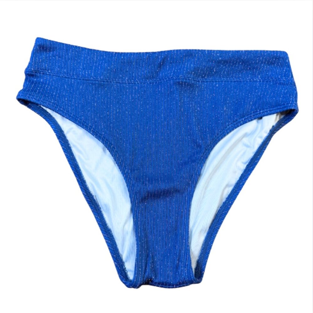 NWT Cupshe Royal Blue Sparkle Tankini Set Size M | Tummy Control - Picture 3 of 9